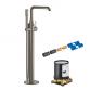 Grohe Essence komplet fritst�ende badekararmatur - B�rstet Hard Graphite