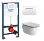 GSI Pura RIMless toiletpakke inkl. s�de m/soft-close, mellem cisterne og hvid betjening