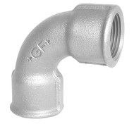 GF Galvaniseret kort bøjning - Muffe/Muffe - 1/2