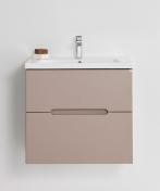 Hafa Clay 60 m�bels�t m/2 skuffer og On verge vask - M�rk beige