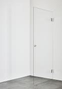Hafa Infinity brusedør - klar glas - Krom - 80 cm
