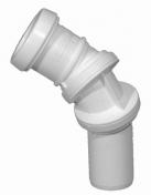 Jotiflex drejbar B&oslash;jning 50 MM 0-90gr. - Hvid