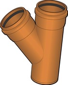 Uponal PP-grenr�r 45 grader, 160-110mm