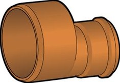 Wafix kloak reduktion 160 x 110 mm PP r�d