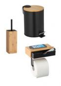 Wenko Bambusa tilbeh�rspakke til bad - Bambus/sort