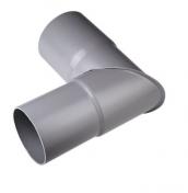 Plastmo 75 mm x 90° Knærør grå