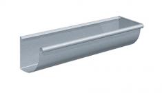 Rheinzink endebund til højre 333 mm 1/4 rund limningstagrende. CLASSIC walzblank