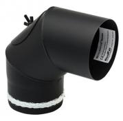 Metalbestos 100 mm 90&ordm; kn&aelig;r&oslash;r m/ smig, renseklap og keramisk pakning