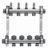 Roth gulvvarme fordelerr�r m/4 afg. m/flowm�ler