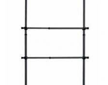 Outlet - Wenko Hercules b�jlestang til garderobe - Sort - 2 stk