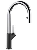 Blanco Carena-S Vario k�kkenarmatur m/udtr�k - Antracit/krom