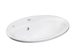 Gustavsberg 53 h�ndvask t/nedf�ldning - Med overl�b - Med 1 hanehul