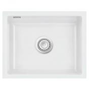 Lavabo Mera 50 U porcel�nsk�kkenvask - Mat hvid m/krom afl�b