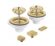 Grohe afløbssæt til køkkenvask m/skylleskål inkl. drejeknap - Børstet cool sunrise Grohe afløbssæt til køkkenvask m/skylleskål inkl. drejeknap - Børstet cool sunrise