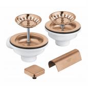 Grohe afl�bss�t til k�kkenvask u/excenter - B�rstet warm sunset