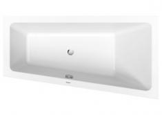 Duravit No.1 asymmetrisk badekar t/indbygning - 150 x 80 - Højre - 1 ryglæn