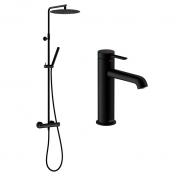 Damixa Iris komplet pakke til badev�relse - Mat sort