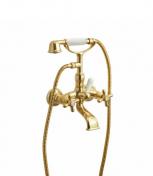 Lavabo Retro badekararmatur m/h�ndbruser - Messing natur