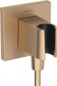 Hansgrohe FixFit E Slangeudtag med bruserholder - b�rstet bronze