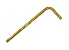 Afgangsrør Ø32 mm 220x680 mm poleret messing