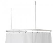 Van Der P badeforh�ngsstang 33x15 / 90x90x90cm U-form - Hvid