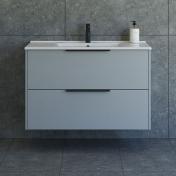 Dansani Mido+ Classic 101 m�bels�t m/Amber vask og 2 skuffer - Mat lysebl�