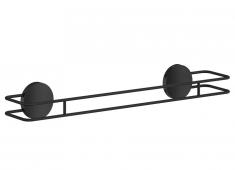 Beslagsboden Puck selvkl�bende enkel h�ndkl�destang - 500mm - Mat sort