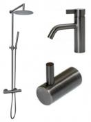 Cass�e komplet pakke til badev�relse - Gunmetal