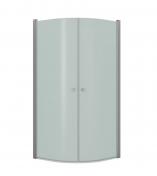 Dansani Match rundt brusehj�rne - 90 x 90 x Isglas/mat krom