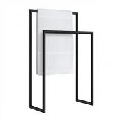 Smedbo Outline dobbelt h�ndkl�deholder til gulv - Mat sort