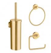 Smedbo Home tilbeh�rspakke til bad 2 - B�rstet messing