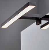 Cass�e Lungo spejllampe - V�g eller spejlmontage - Mat sort