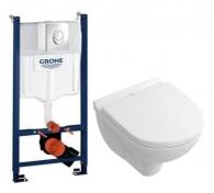 V&B O.novo Compact toiletpakke inkl. cisterne, krom betjeningsplade og s�de m/ soft-close