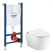 Pressalit rimless toiletpakke m/Sway D2 s�de, cisterne og hvid betjening