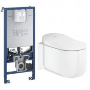 Grohe Sensia Arena v&aelig;gh&aelig;ngt bidet toilet toiletpakke inkl. Grohe SLX 113 cm cisterne