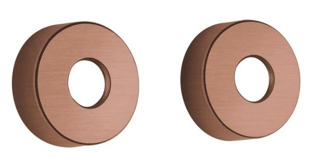 Damixa rosetter - 2 styk - B&oslash;rstet kobber