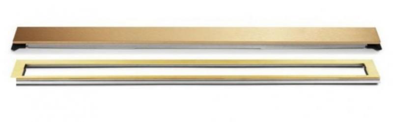 Unidrain afl&oslash;b 1200 mm/10 mm ramme - B&oslash;rstet messing