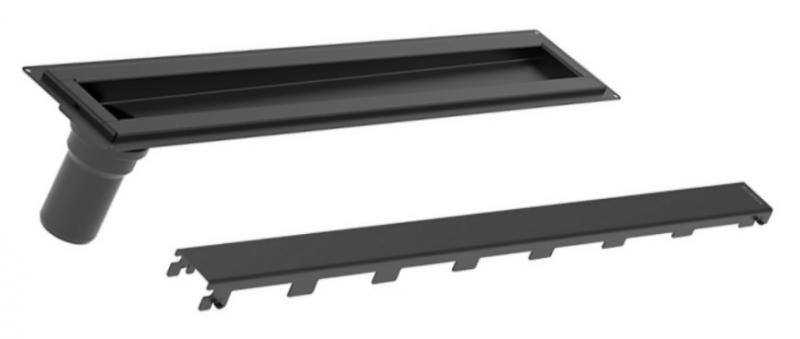 Blucher Waterline 800 mm afløb m/Copenhagen Line rist - Sort Blucher Waterline 800 mm afløb m/Copenhagen Line rist - Sort