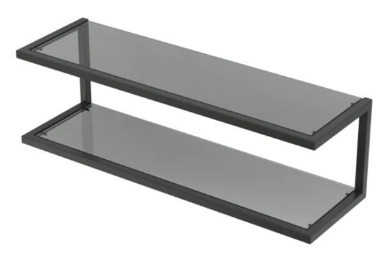 Dansani multifunktionel hylde inkl. 2 glashylder - Mat sort Dansani multifunktionel hylde inkl. 2 glashylder - Mat sort