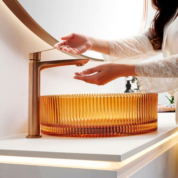 Cass&oslash;e Romano fritst&aring;ende bowlevask - Glas/gylden te