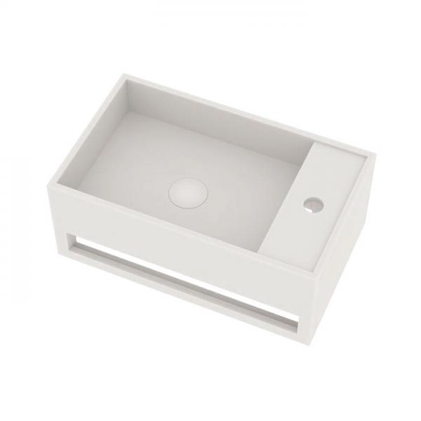 Ideavit Solidcube 50 håndvask m/håndklædeholder t/væg - 1 hanehul Ideavit Solidcube 50 håndvask m/håndklædeholder t/væg - 1 hanehul