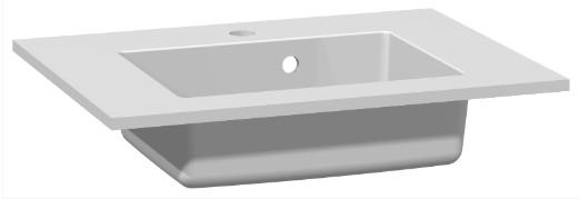 Dansani Minore 60 møbelvask - Uden hanehul - Hvid mat Dansani Minore 60 møbelvask - Uden hanehul - Hvid mat