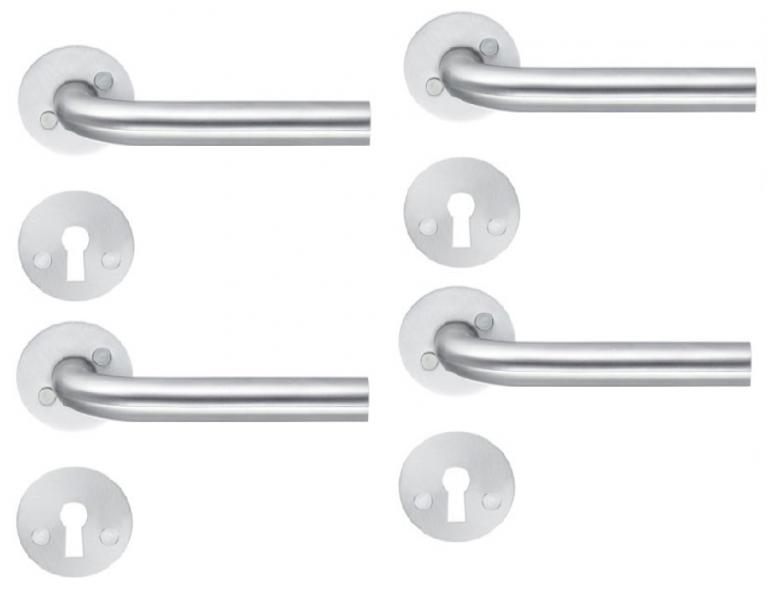 Beslagsboden Spar indend&oslash;rsgreb B235SNS - B&oslash;rstet rustfrit st&aring;l - S&aelig;t &aacute; 4 stk