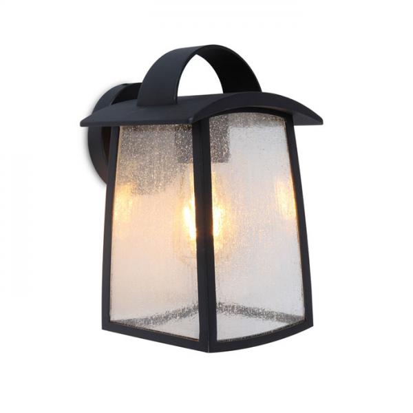 Lutec Tradition Kelsey udendørslampe til væg m/regnglas - Stor - Mat sort Lutec Tradition Kelsey udendørslampe til væg m/regnglas - Stor - Mat sort
