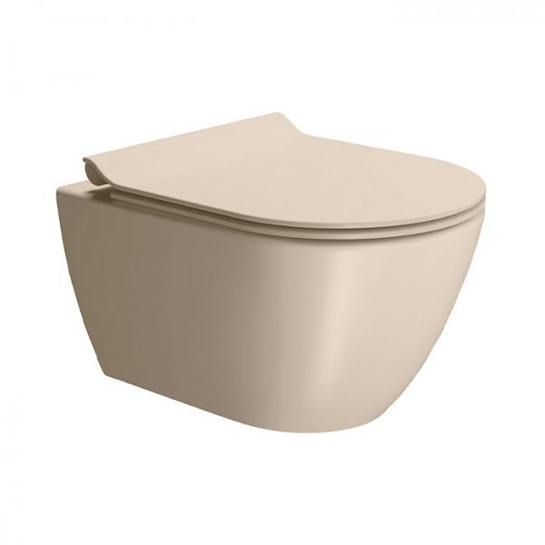 GSI Pura kompakt 50 væghængt toilet m/DualGlaze+ - Creta GSI Pura kompakt 50 væghængt toilet m/DualGlaze+ - Creta