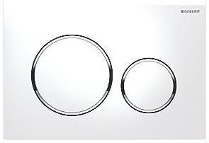 Geberit Sigma 20 Round betjeningsplade - Hvid/krom Geberit Sigma 20 Round betjeningsplade - Hvid/krom
