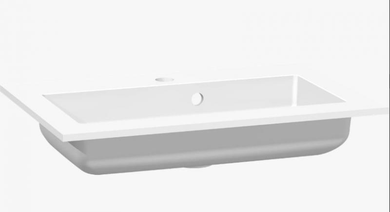 Dansani Shape Solid 60 møbelvask - 1 hanehul - Hvid mat Dansani Shape Solid 60 møbelvask - 1 hanehul - Hvid mat