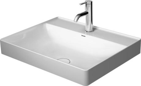 Duravit DuraSquare 60 fritstående bowlevask - 1 hanehul - Uden overløb Duravit DuraSquare 60 fritstående bowlevask - 1 hanehul - Uden overløb