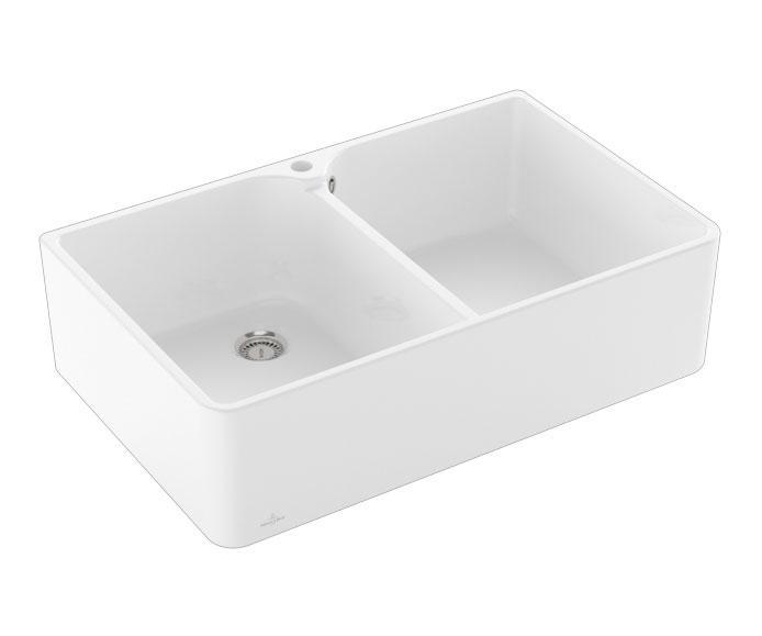Villeroy & Boch Farmhouse 80 X dobbelt køkkenvask i keramik - CeramicPlus Villeroy & Boch Farmhouse 80 X dobbelt køkkenvask i keramik - CeramicPlus