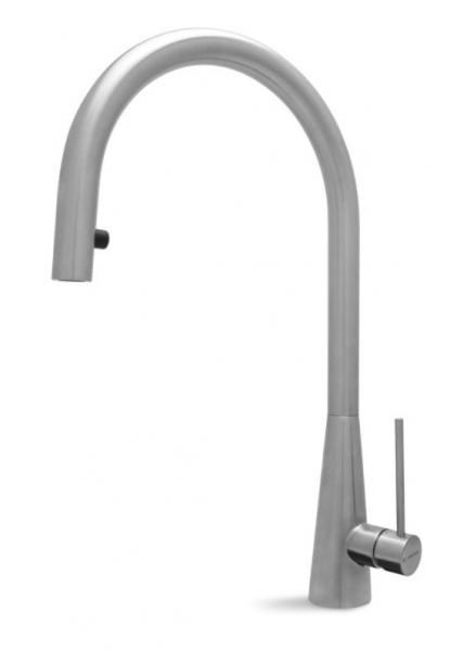 Cass&oslash;e Newform Conico k&oslash;kkenarmatur m/udtr&aelig;k - B&oslash;rstet krom